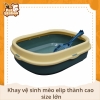 khay vệ sinh mèo elip thành cao
